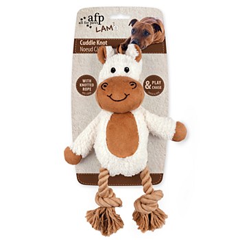All For Paws Cuddle Dental Horse with Rope Dog Toy