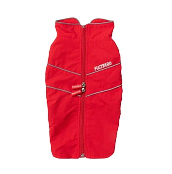 FuzzYard Dog Coat Breaker Raincoat Red Size 6