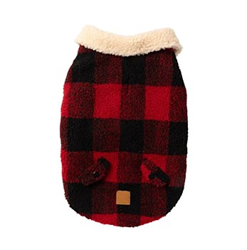 FuzzYard Dog Coat Lumberjack 25 Jacket Red Size 4