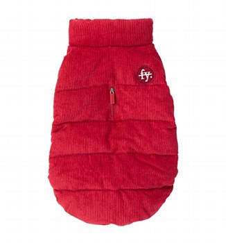 FuzzYard Dog Coat Mosman Puffer Red Size 4