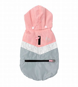 FuzzYard Dog Coat Seattle Jacket Pink &amp; Grey Size 2