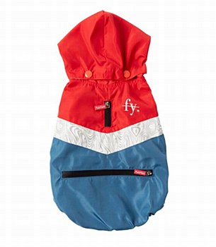 FuzzYard Dog Coat Seattle Jacket Red &amp; Blue Size 2