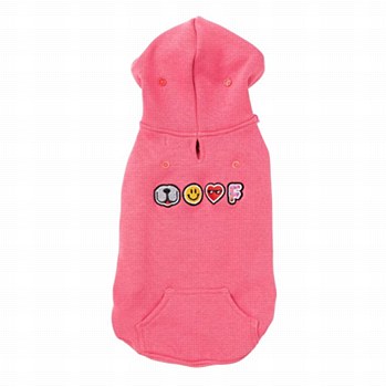 FuzzYard Dog Coat Wooftagram Hoodie Pink Size 5