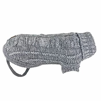 Huskimo Dog Jumper Cable Knit Chambray Grey 46cm
