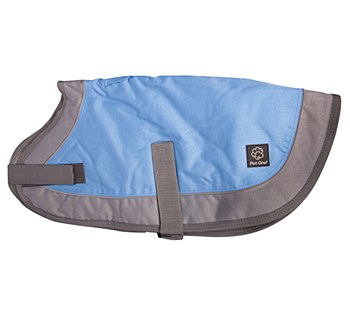 Pet One Dog Coat Night Walk Silver &amp; Blue 70cm