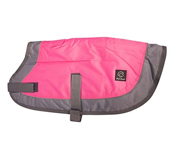 Pet One Dog Coat Night Walk Silver &amp; Pink 40cm