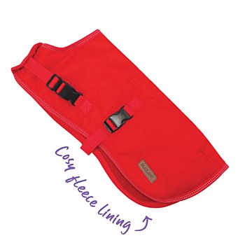 Kazoo Dog Coat Adventure Red 46.5cm