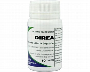Direa Antidiarrhoeal Tablets for Dogs and Cats 1000mg (10 Tablets)