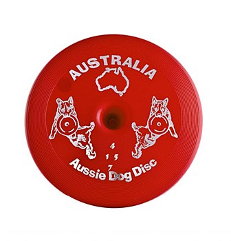 Aussie Dog Fly... It Disc Hard Red Dog Toy