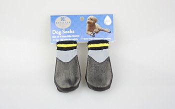 Dog Socks Waterproof Non Slip Black Small