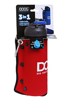Doog 3 in 1 Bottle Red Dog Bowl