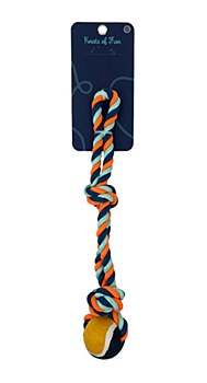 Knots of Fun Rope Tug Toy with Ball 43cm Dog Toy
