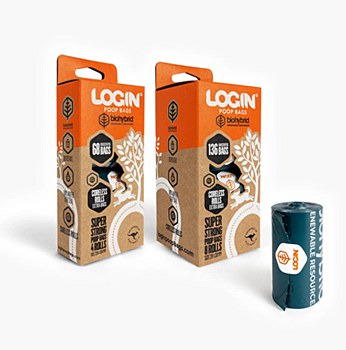 EzyDog Login Biohybrid Poop Bags (8 Pack)