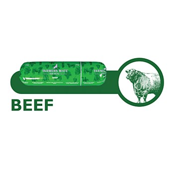 Farmers Mate For Pets Beef Roll 2kg Wet Dog Food