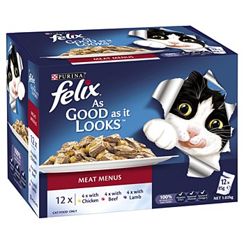 Felix Meat Menus 12 x 85g Wet Cat Food
