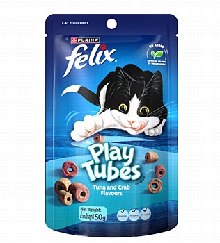 Felix Play Tubes Tuna &amp; Crab 50g Cat Treats