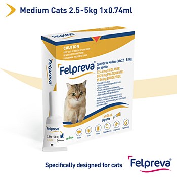 Felpreva Spot-On for Medium Cats 2.5 - 5.0kg