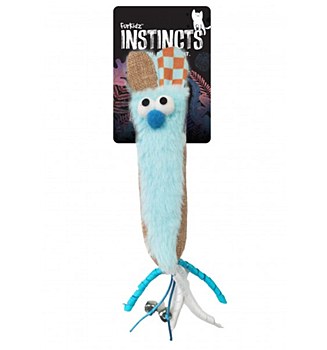 Furkidz Slinky Rabbit 19cm Light Blue Cat Toy