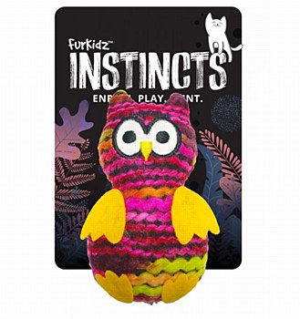 Furkidz Slinky Rabbit 12cm Stunned Owl Cat Toy