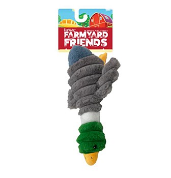 Furkidz Farmyard Friends Duck 40cm Plush Dog Toy
