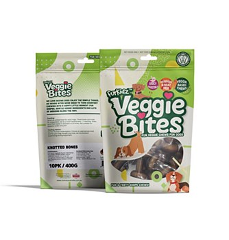 Furkidz Veggie Bites Knotted Bones Dog Treats (10 Pack)