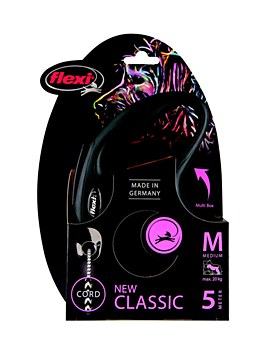 Flexi Classic Cord Dog Lead Retractable Medium 5m Black
