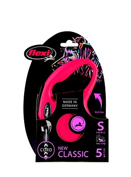 Flexi Classic Cord Dog Lead Retractable Small 5m Red