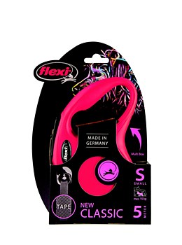 Flexi Classic Tape Dog Lead Retractable Small 5m Red