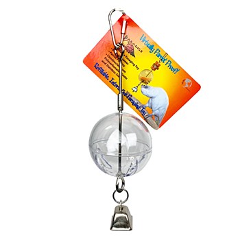 Featherland Paradise Foraging Sphere with Bell Bird Toy