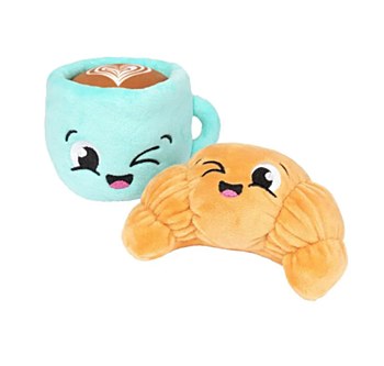 FuzzYard Croissant &amp; Capp Plush Dog Toys (2 Pack)