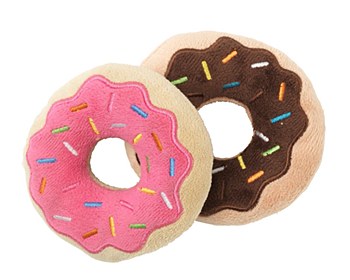 FuzzYard Donuts Plush Dog Toy (2 Pack)