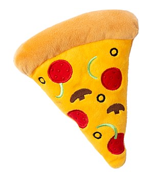 FuzzYard Pizza Slice Plush Dog Toy