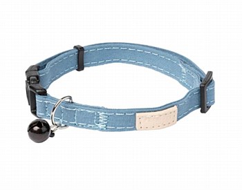 FuzzYard Life Soft Cotton French Blue Cat Collar