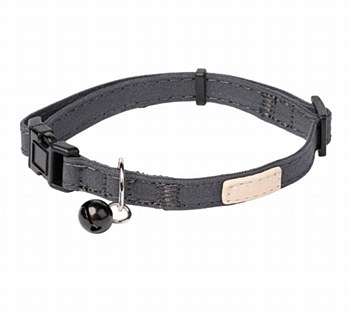 FuzzYard Life Soft Cotton Slate Grey Cat Collar