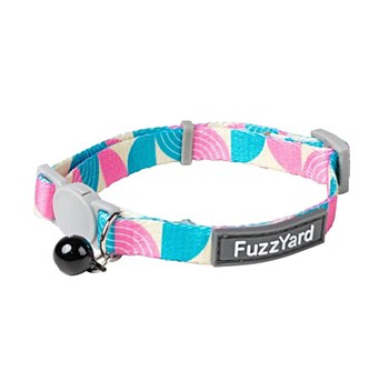 FuzzYard Cat Collar New Wave Teal/Pink