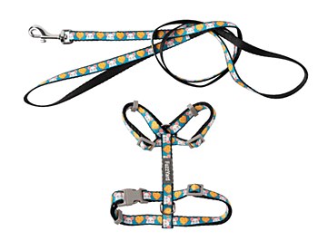 FuzzYard Cheesy Hearts Cat Walking Set