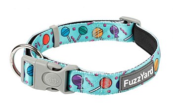FuzzYard Dog Collar Hey Suckers Large