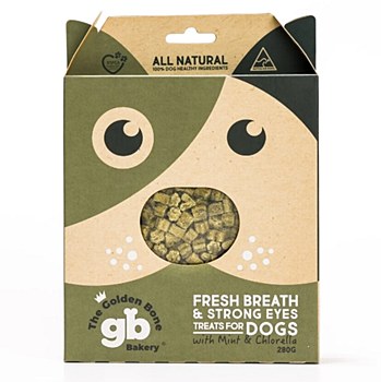 The Golden Bone Bakery Fresh Breath &amp; Strong Eyes Dog Treats 280g