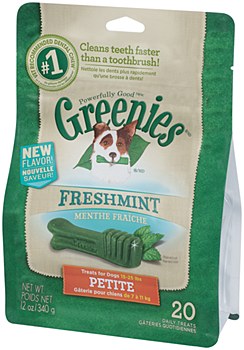 Greenies Dog Dental Treats Freshmint for Petite Dogs 340g