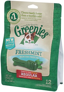 Greenies Dog Dental Treats Freshmint for Regular Dogs 340g