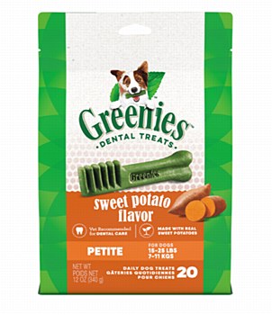 Greenies Dog Dental Treats Sweet Potato For Petite Dogs 340g