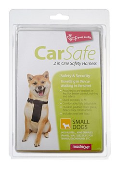 Yours Droolly CarSafe 2 in One Dog Harness Small