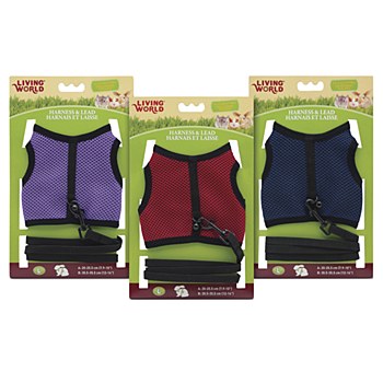 Living World Fabric Harness and Lead Set for Small Animals Large