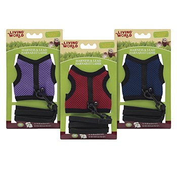 Living World Fabric Harness and Lead Set for Small Animals Medium