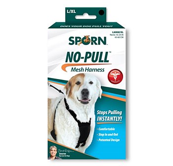 Sporn Stop Pulling! Mesh Dog Harness Large / Extra Large Black