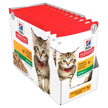 Hill's Science Diet Kitten Tender Chicken Dinner 12x85g Pouches Wet Cat Food