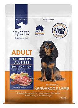 Hypro Premium Grain Free Adult Kangaroo &amp; Lamb 2.5kg Dry Dog Food