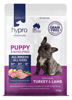 Hypro Premium Grain Free Puppy Turkey &amp; Lamb 2.5kg Dry Dog Food