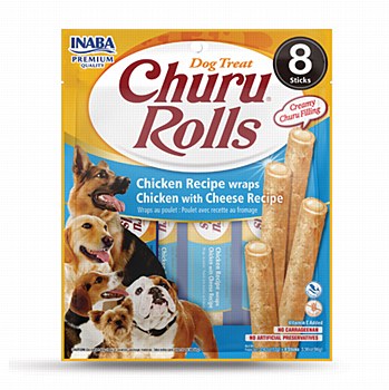 INABA Churu Rolls Chicken with Cheese Recipe Dog Treats 96g