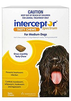 Interceptor Spectrum Wormer for Medium Dog (6 Chews)